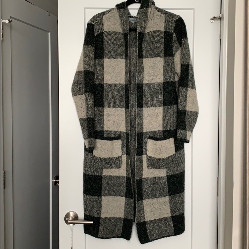 Plaid Sweater Coat